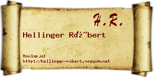 Hellinger Róbert névjegykártya